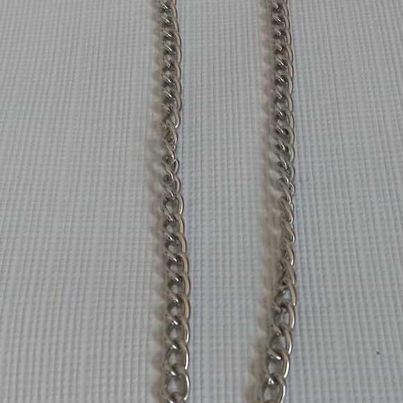 Black Butler Ciel Phantomhive Silver Toned Curb Link Dog Tag Pendant Necklace - Picture 6 of 8